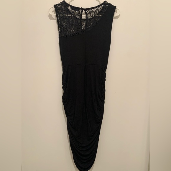 Maternity Stork and Babe black dress with lace design, size medium - Picture 4 of 4